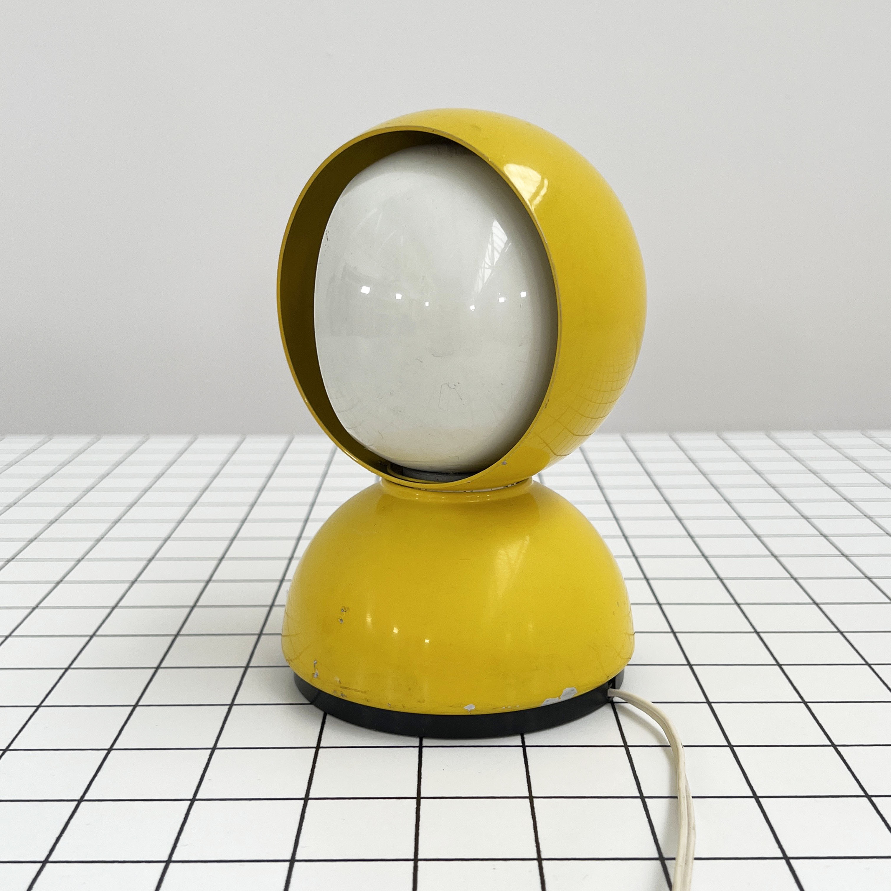 Yellow eclisse lamp by Vico Magistretti for Artemide, 1960