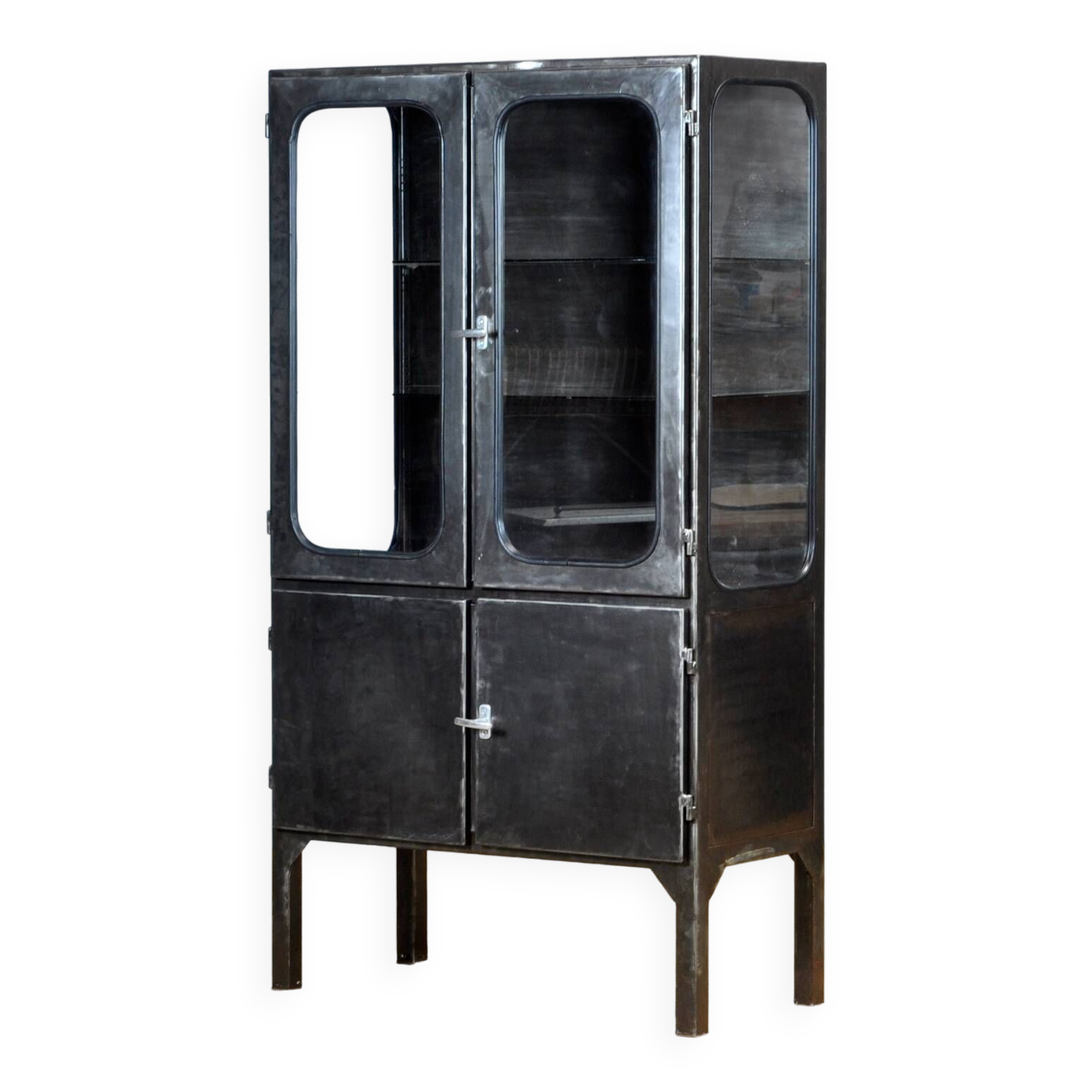 Polished Medical Cabinet, 1970's