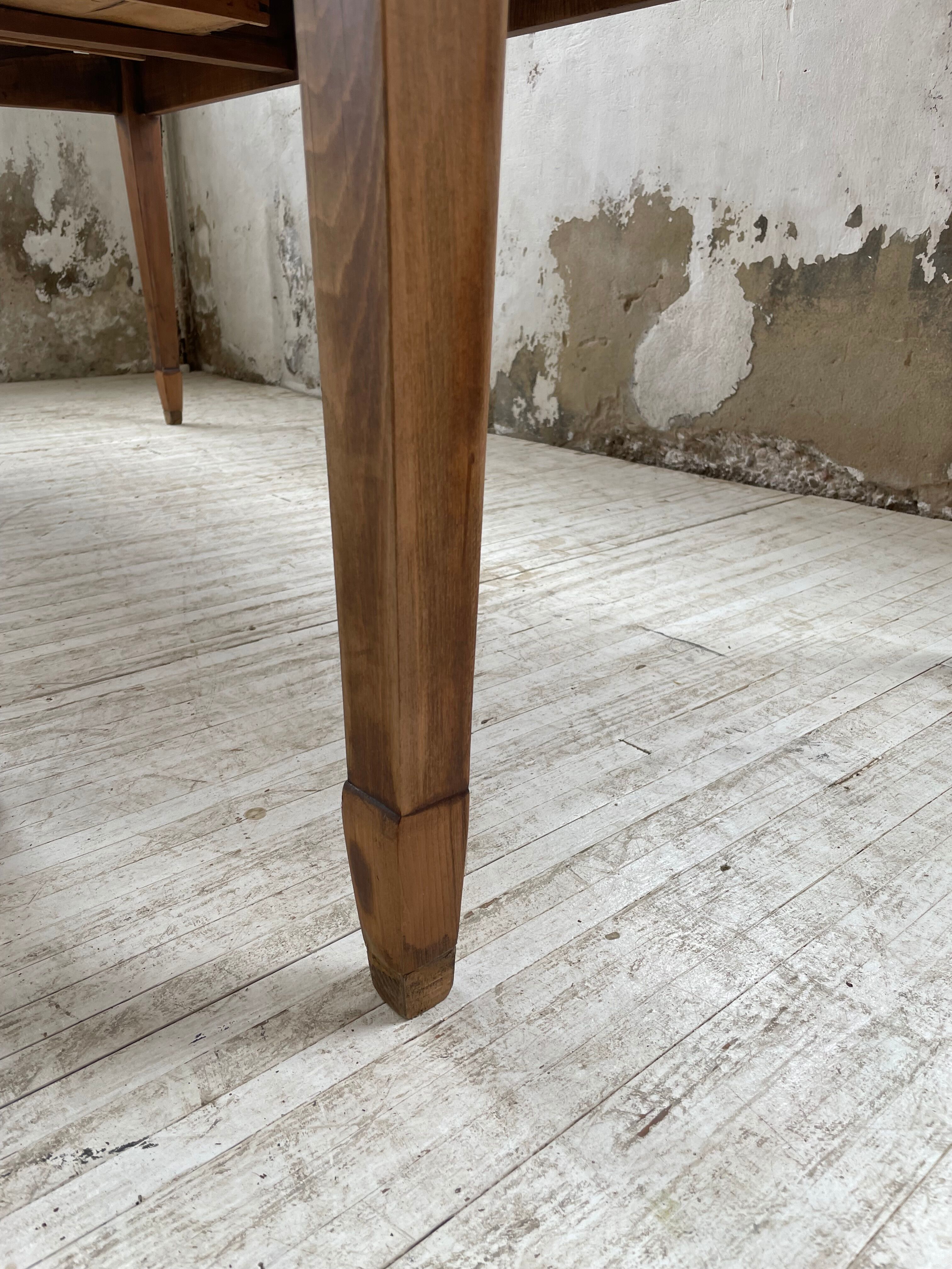 Farmhouse table in oak and walnut 2m