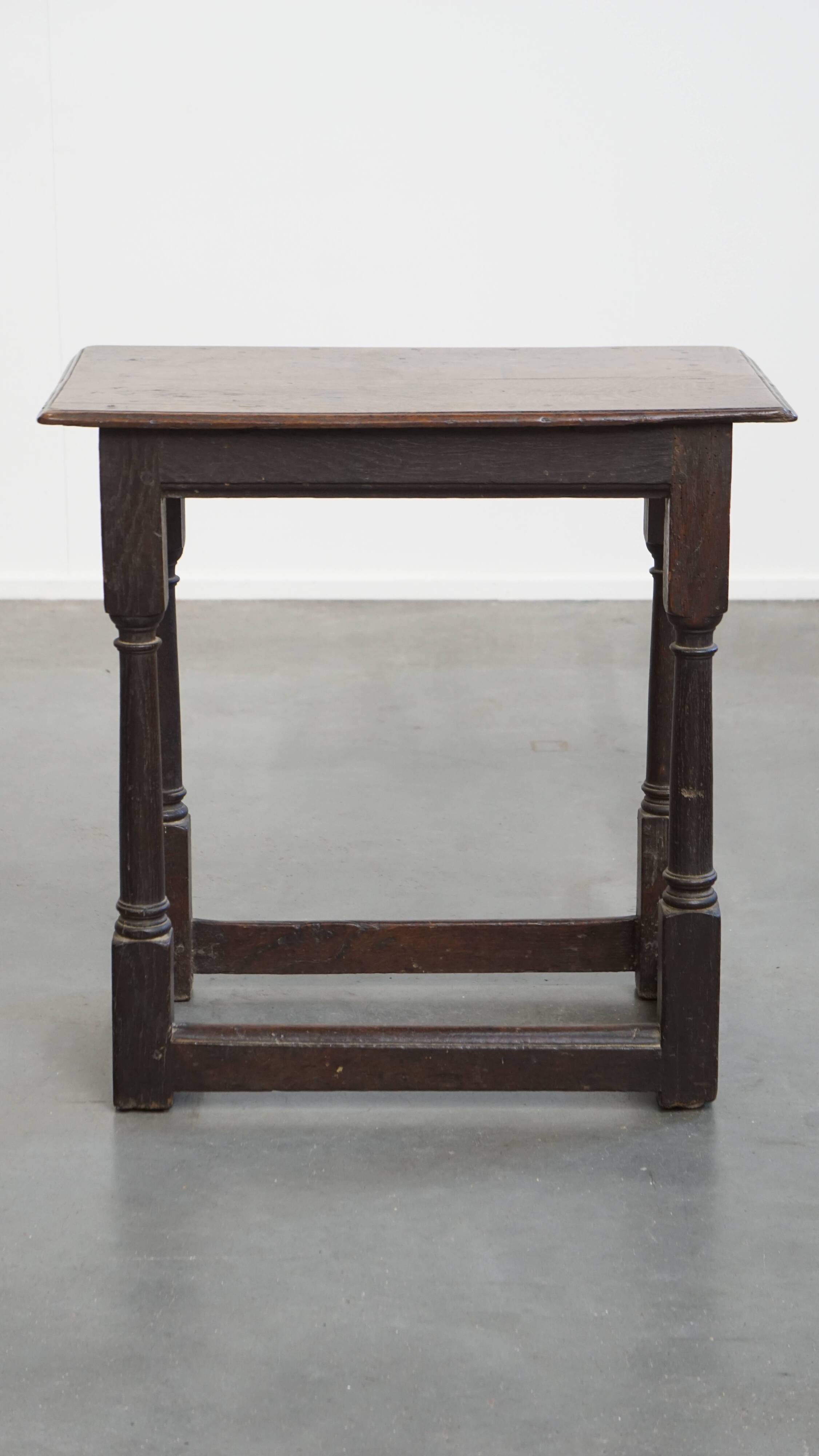 Large Antique English Side Table/Stool