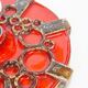 Vintage 1970s ceramic 'Fat Lava' style wall light by Hustadt Leuchten