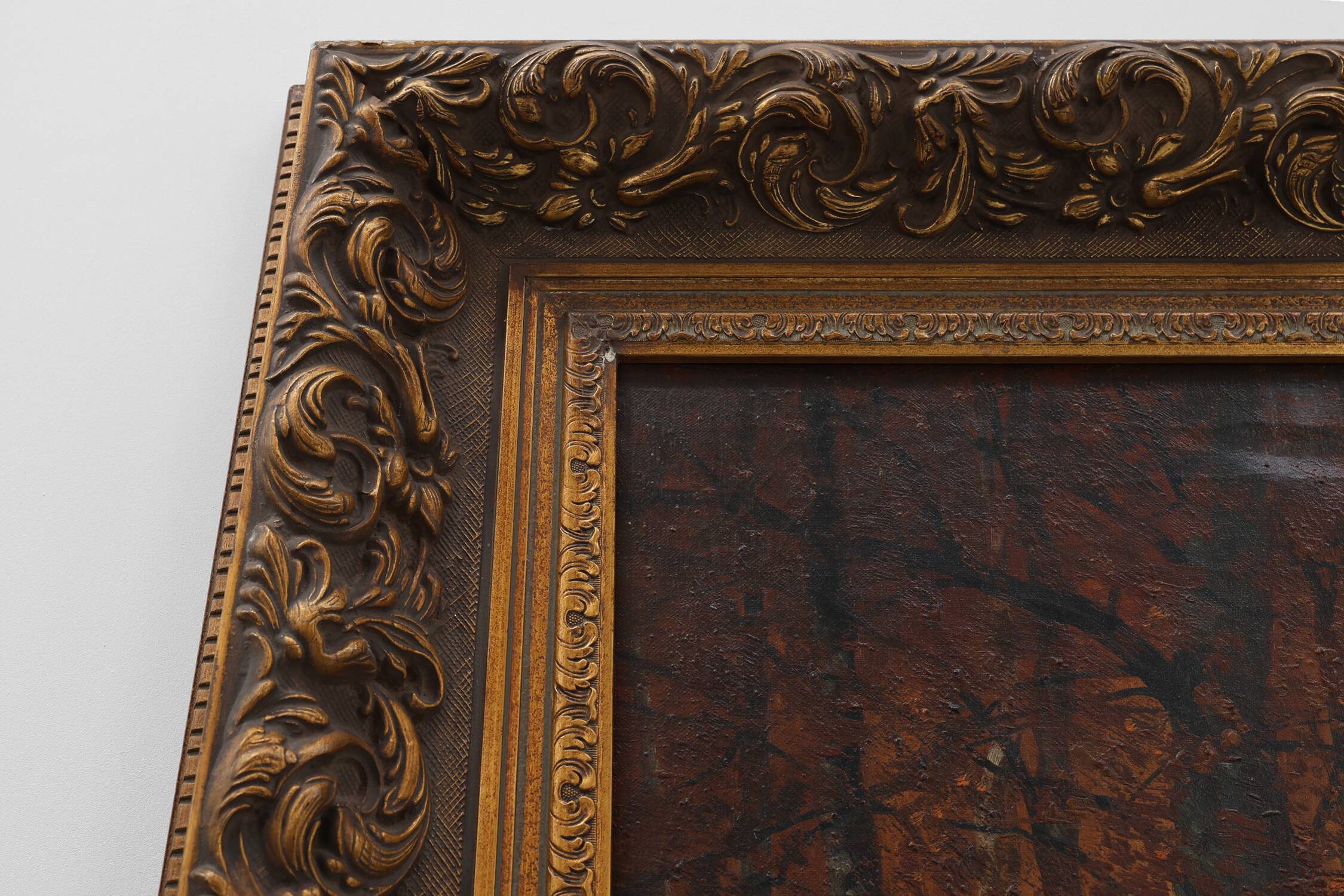 Signed French Oil on Canvas painting of a forest, Paris, 1926