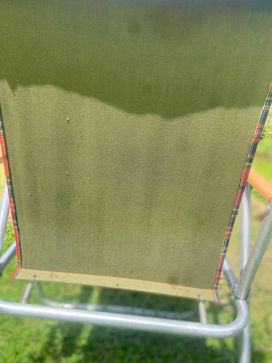 Checkered camping chair