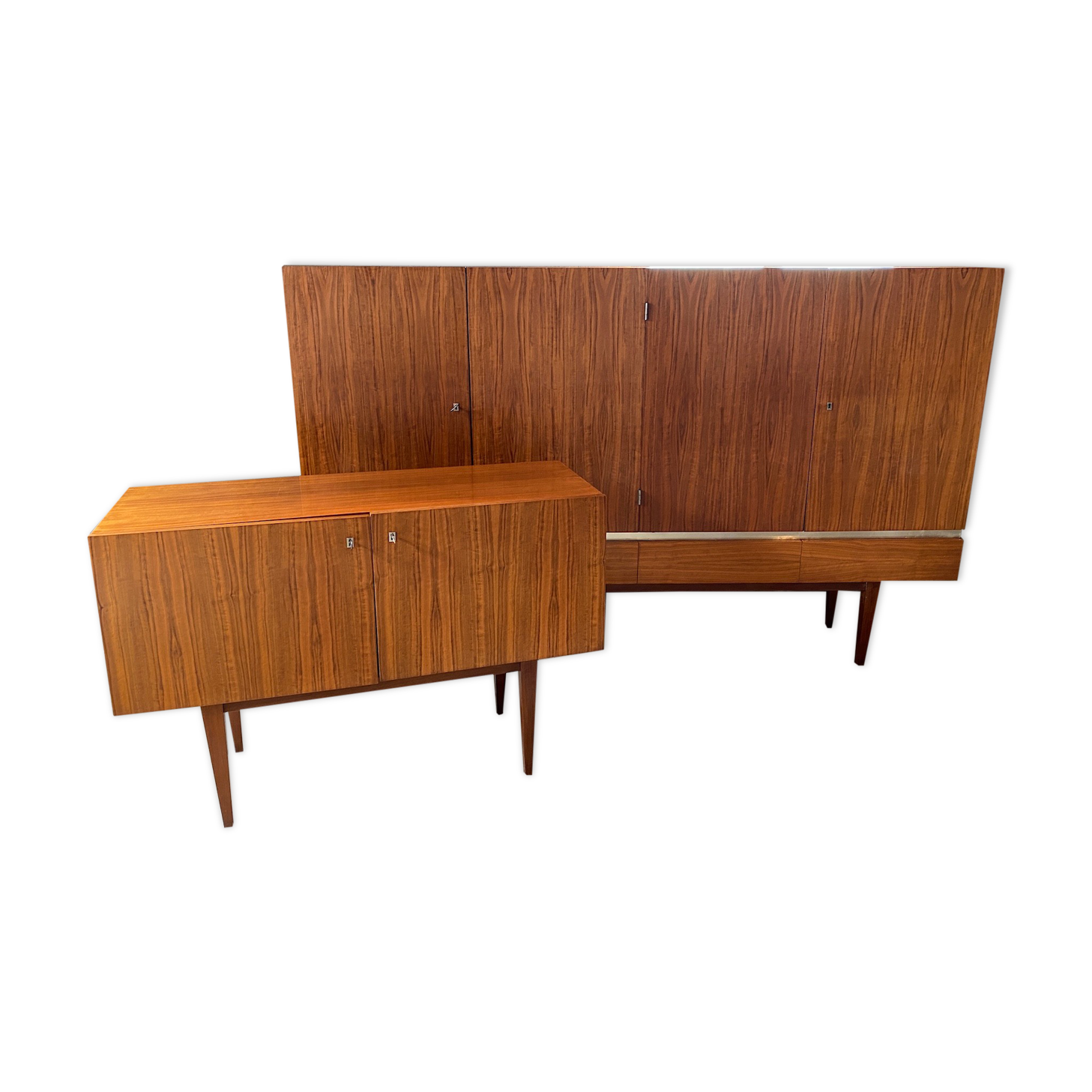 Set 2 vintage buffets lacquered wood