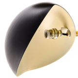 60's brass and black metal sculptural sconce