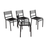 Set of 4 chairs "sandow" of  René Herbst