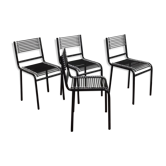 Set of 4 chairs "sandow" of  René Herbst