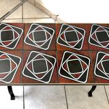 Wrought iron coffee table ceramic 60