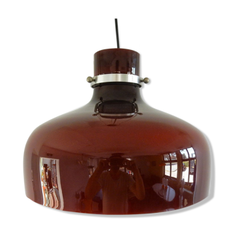 Vintage glass suspension in red-brown 1970s