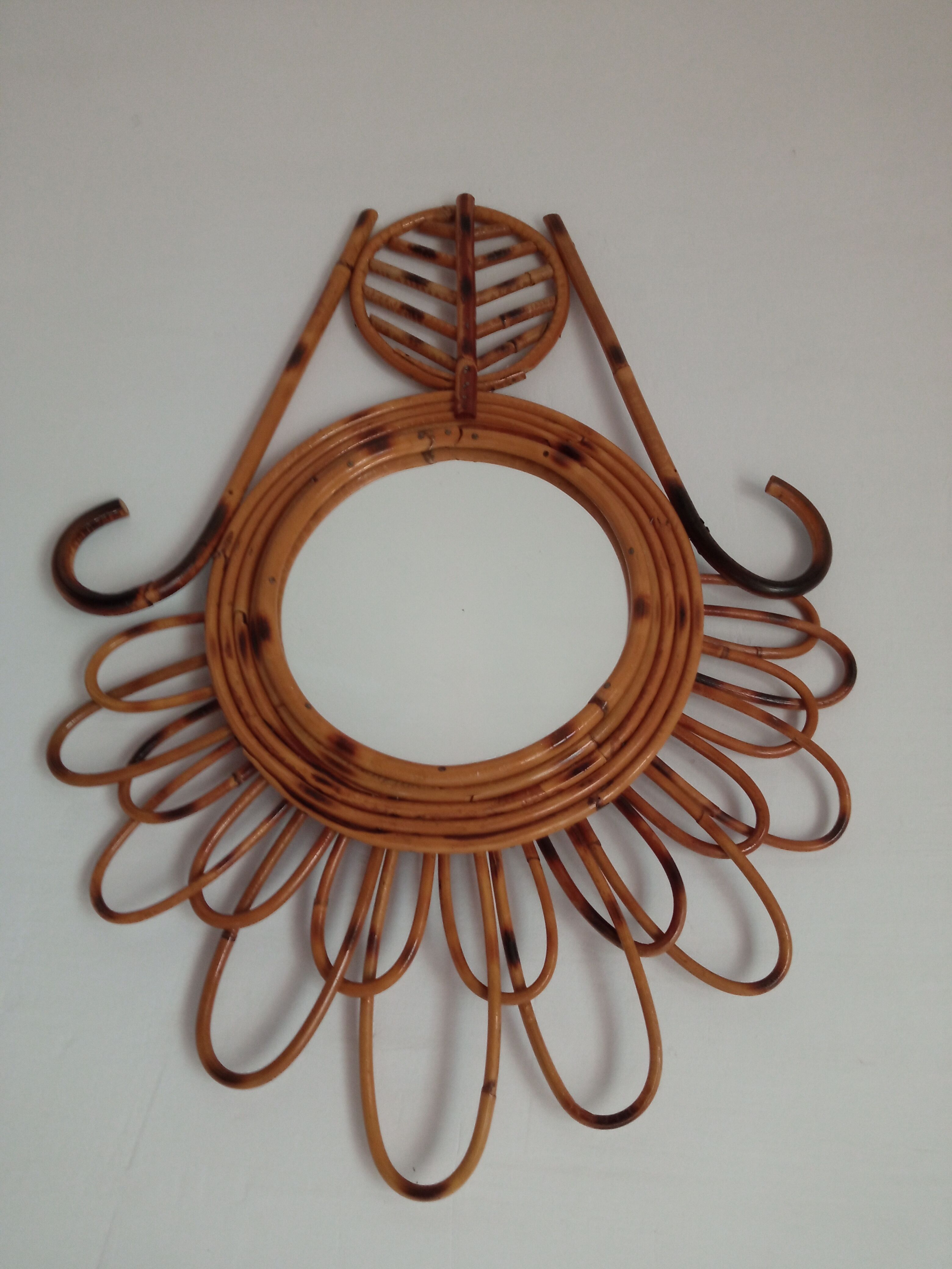 Vintage bamboo mirror