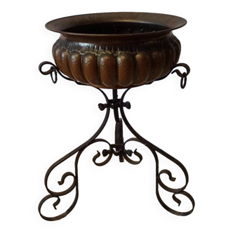 Lilium Italy plant holder in copper and wrought iron