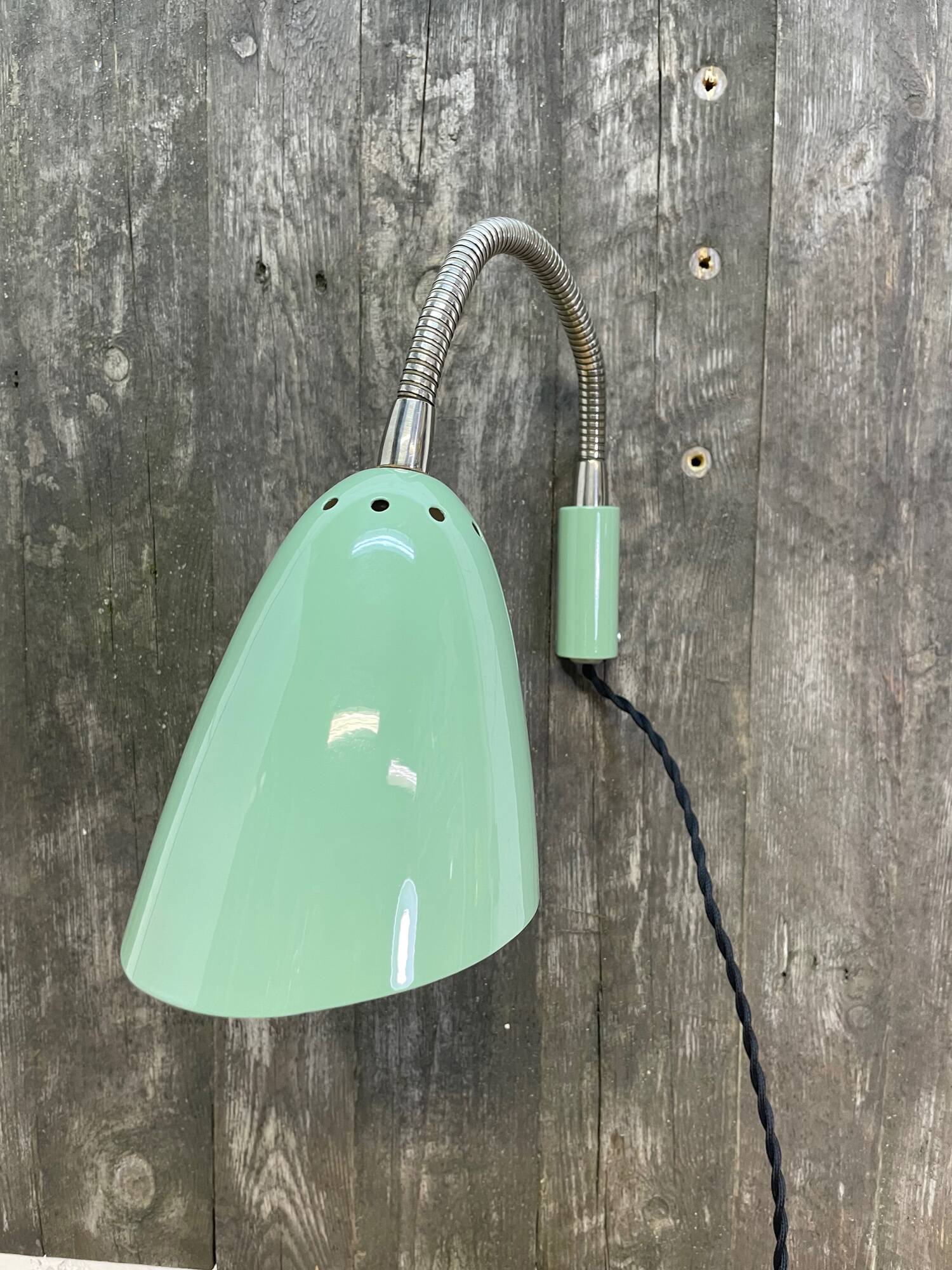 Green wall lamp, 60's