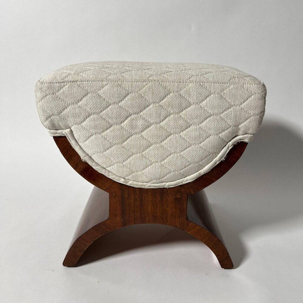 Art Deco Stool in Rosewood Veneer, France, 1930s