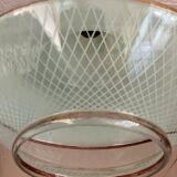 Striated glass suspension, modernist, from the 50s