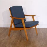 Vintage Scandinavian wooden armchair 1960