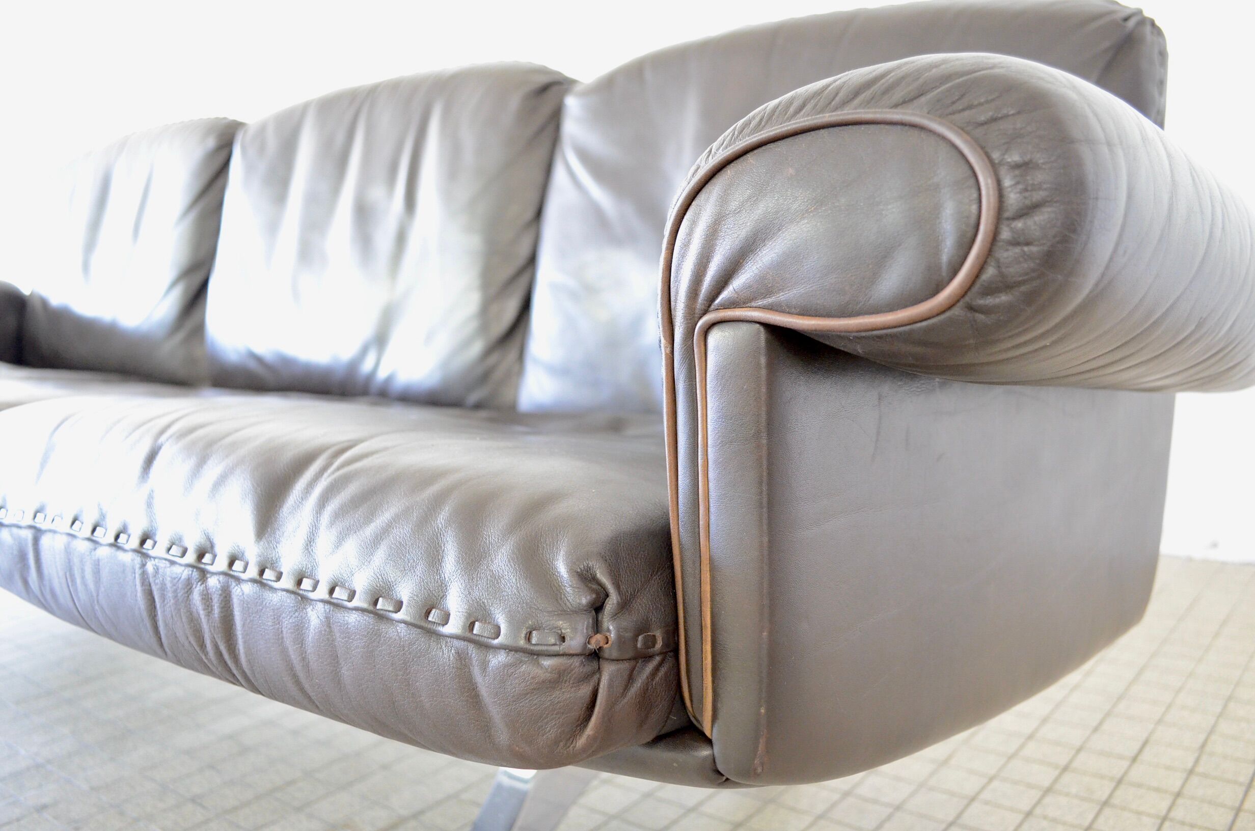 De Sede ds31 brown 3 seater leather sofa