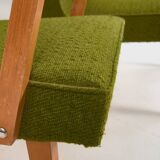 2 fauteuils verts, vers 1950