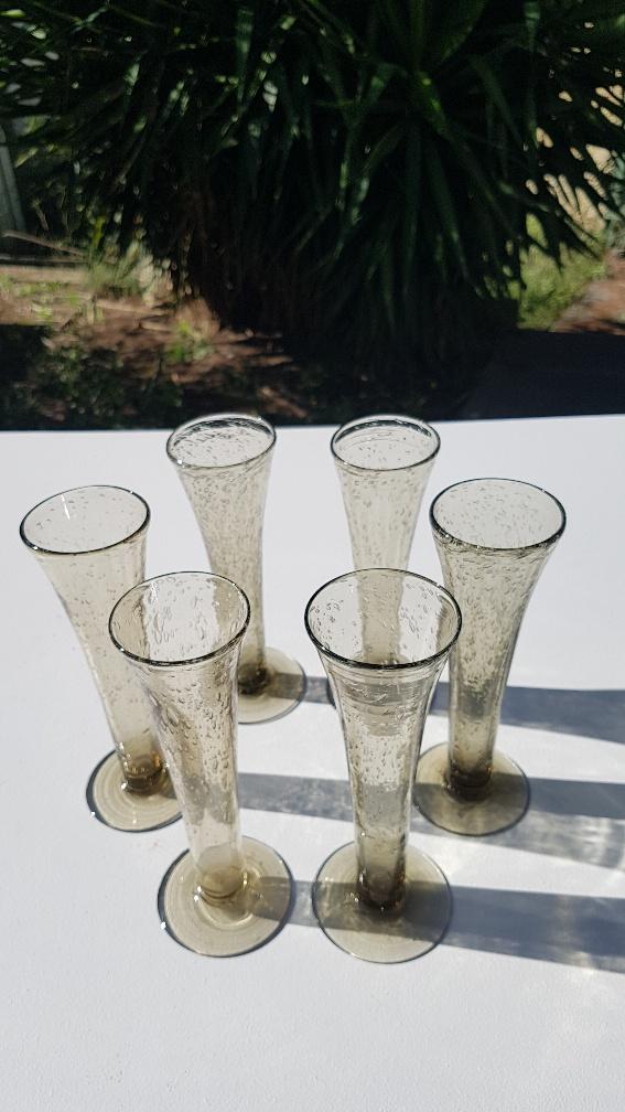 6 allain Guillot champagne flutes