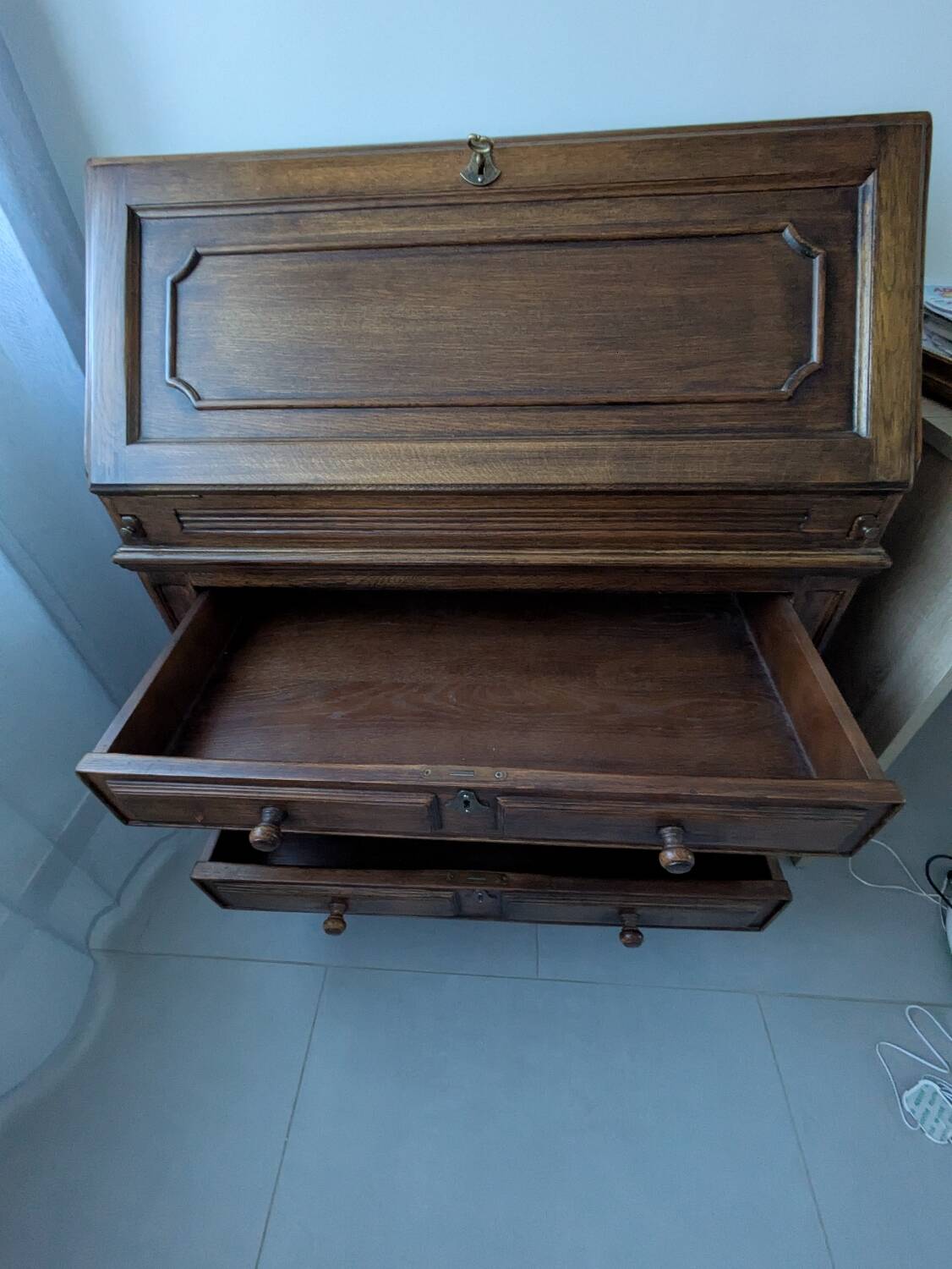 Solid wood secretary