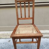Wooden and cane chair