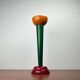 Postmodern yellow, green, red wooden chandelier Monokel by Ikea, 1980s.