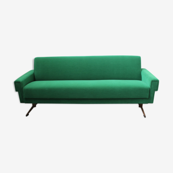 Mid-century Italian emerald green sofa