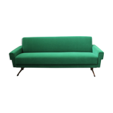 Mid-century Italian emerald green sofa