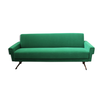 Mid-century Italian emerald green sofa