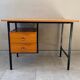 Vintage wood and metal desk from the 60s
