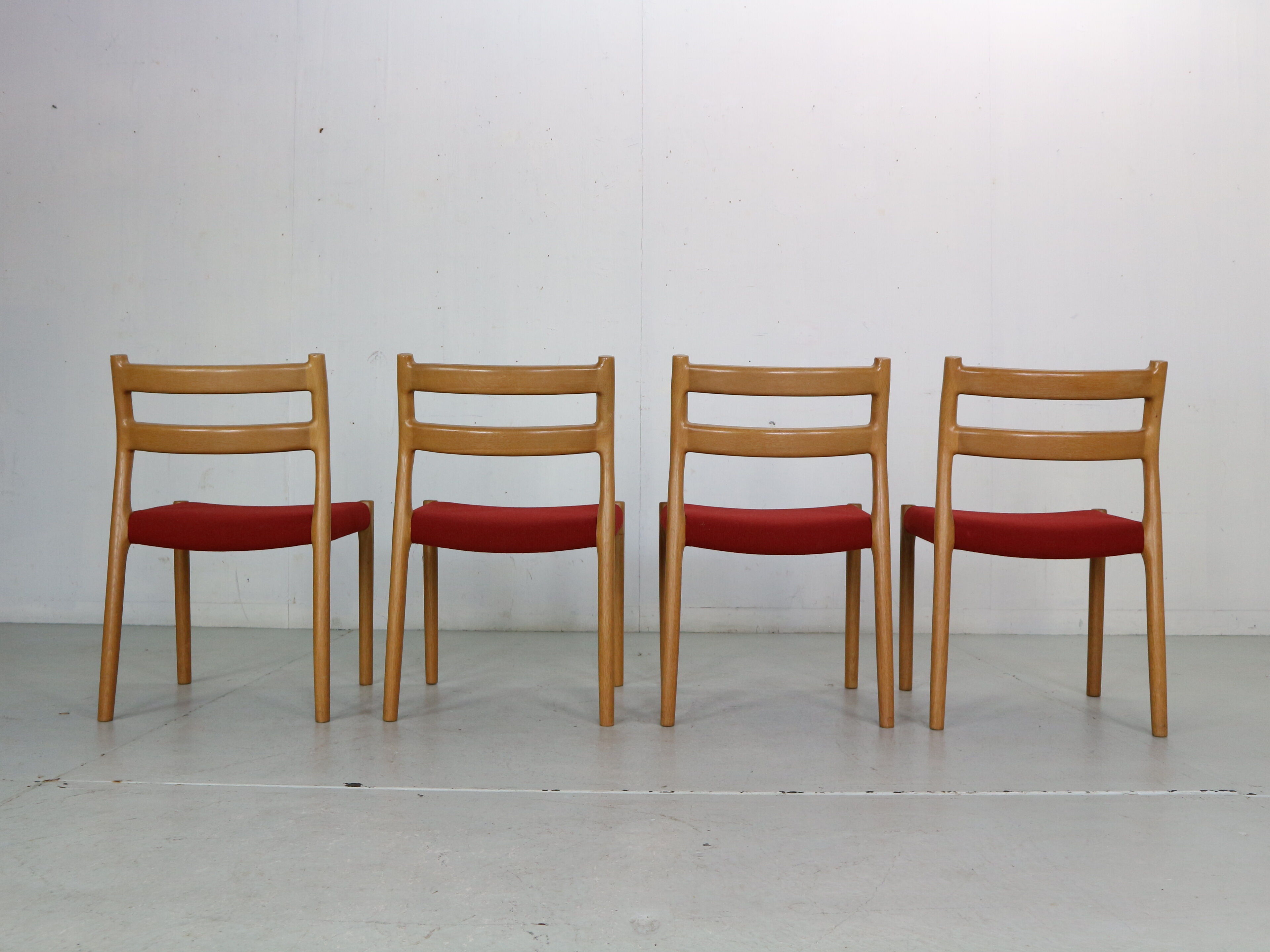 4 chairs model 84 by Niels Otto Moller for Højbjerg, Denmark 1970s