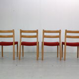 4 chairs model 84 by Niels Otto Moller for Højbjerg, Denmark 1970s