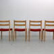 4 chaises modèle 84 de Niels Otto Moller pour Højbjerg, Danemark années 1970