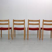 4 chairs model 84 by Niels Otto Moller for Højbjerg, Denmark 1970s