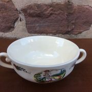 Rare set of 12 bowls with 2 handles Obernai Sarreguemines Lux