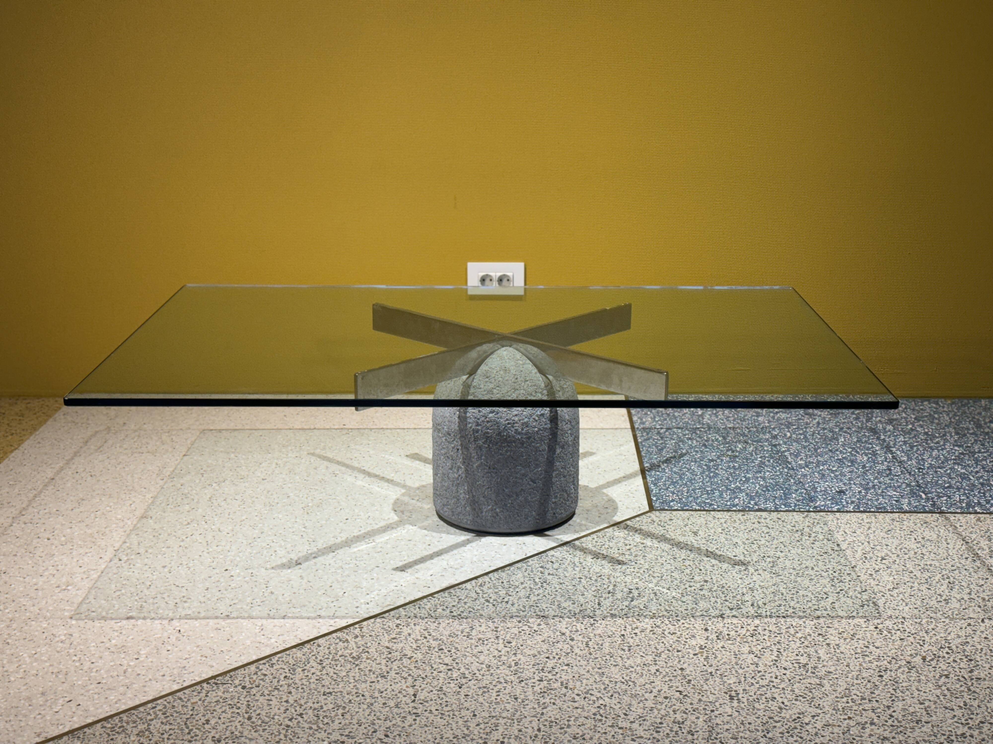 Paracarro Coffee Table By Giovanni Offredi For Saporiti, Italy, 1970's