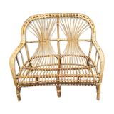 Seat rattan and bamboo vintage