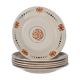 6 assiettes plates en faïence de Longchamp Modèle Lolette vers 1950 n°2