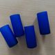 Set of 4 Klein blue frosted glass vintage glasses