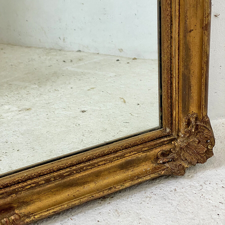 Wooden mirror and gilded stucco Louis XIV style