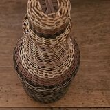 Glass and rattan bottle