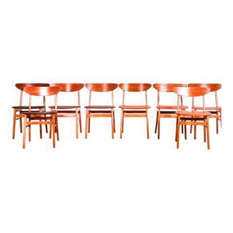 Six Farstrup model 210 dining chair (2 sets available)