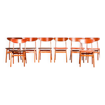 Six Farstrup model 210 dining chair (2 sets available)