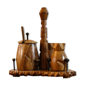 Olive tree table servant, 4 pieces