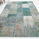 7x10 oversize teal green vintage rug 300x207cm