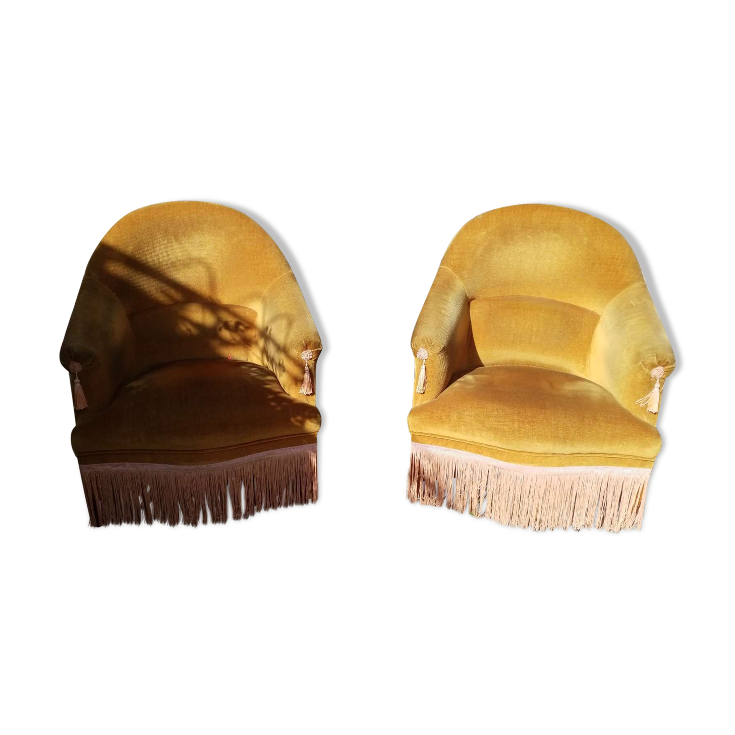 Pair of toad armchairs