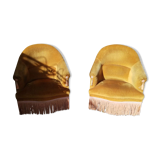 Pair of toad armchairs