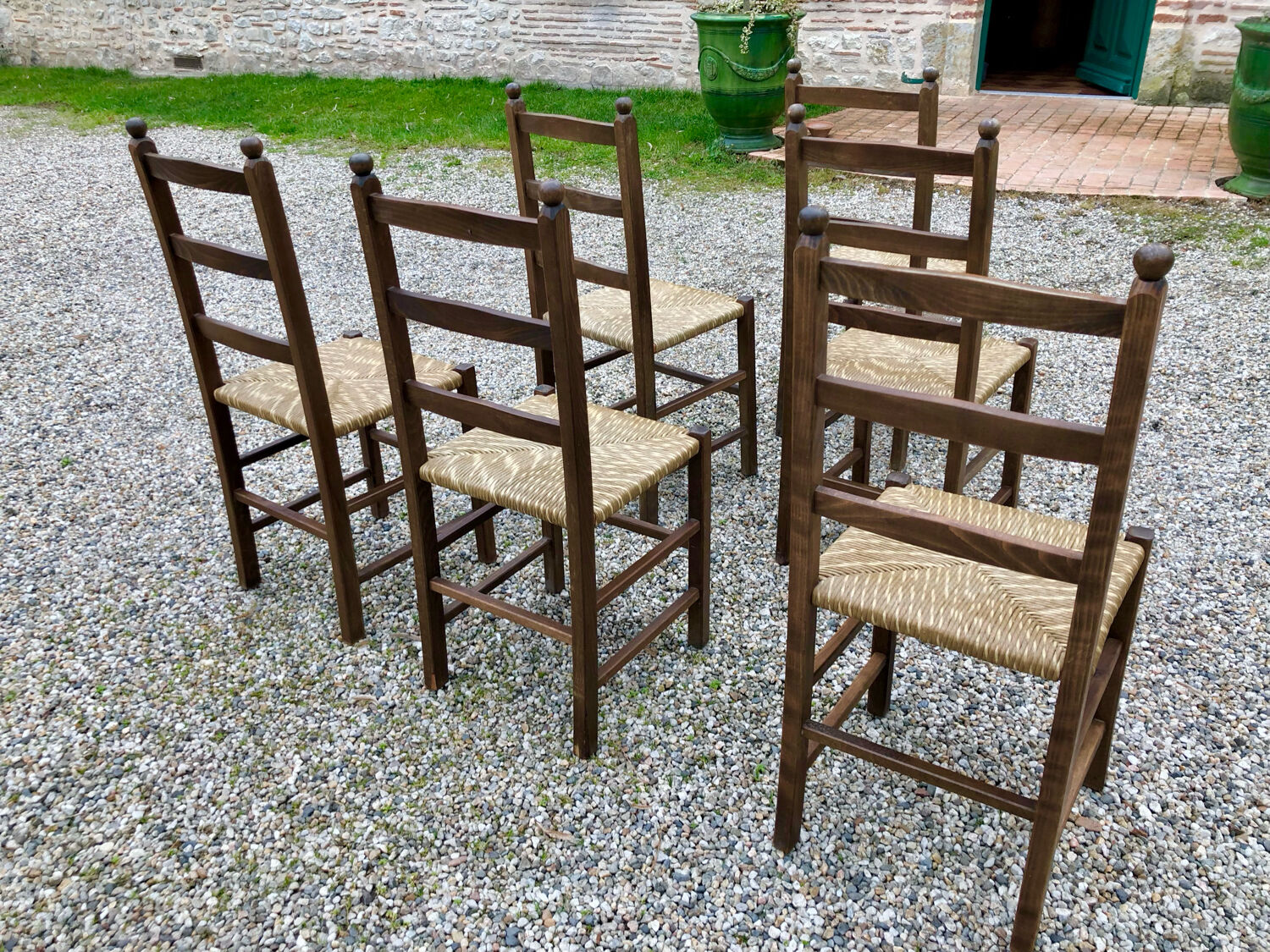 Brutalist mulched chairs series