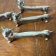 Set of 6 silver-plated cat knife rests