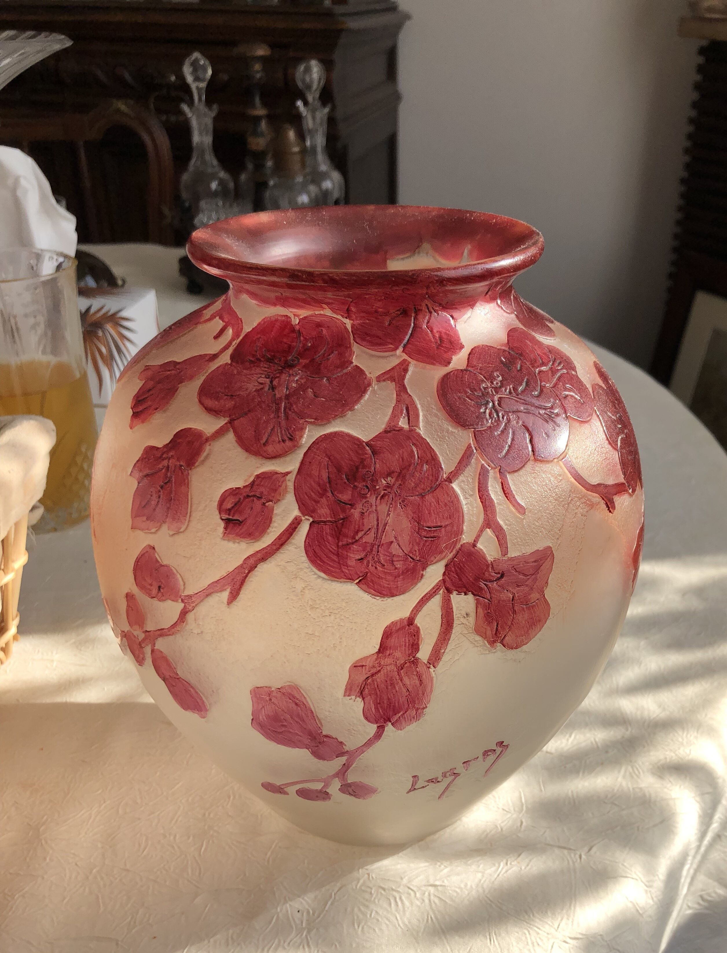 Legras multilayer glass ball vase