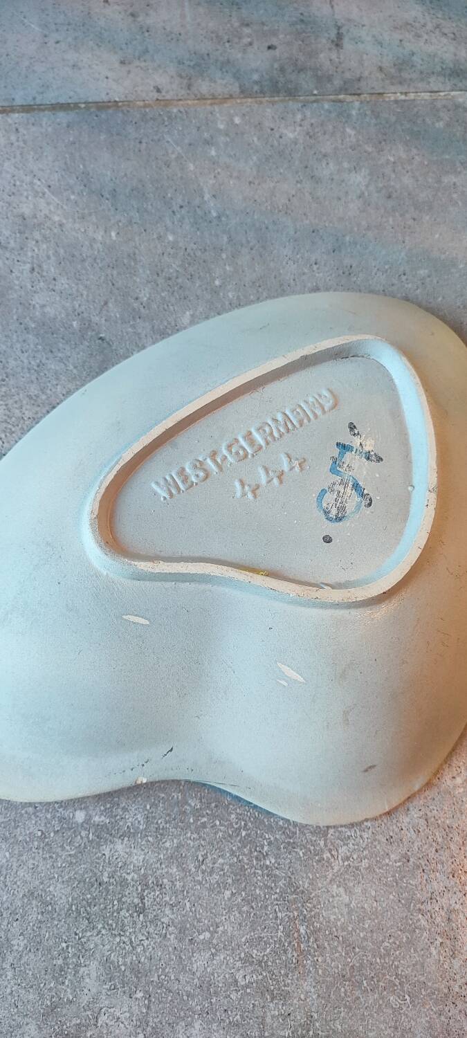 West German Freeform MCM ceramic plate, 1950s/60s